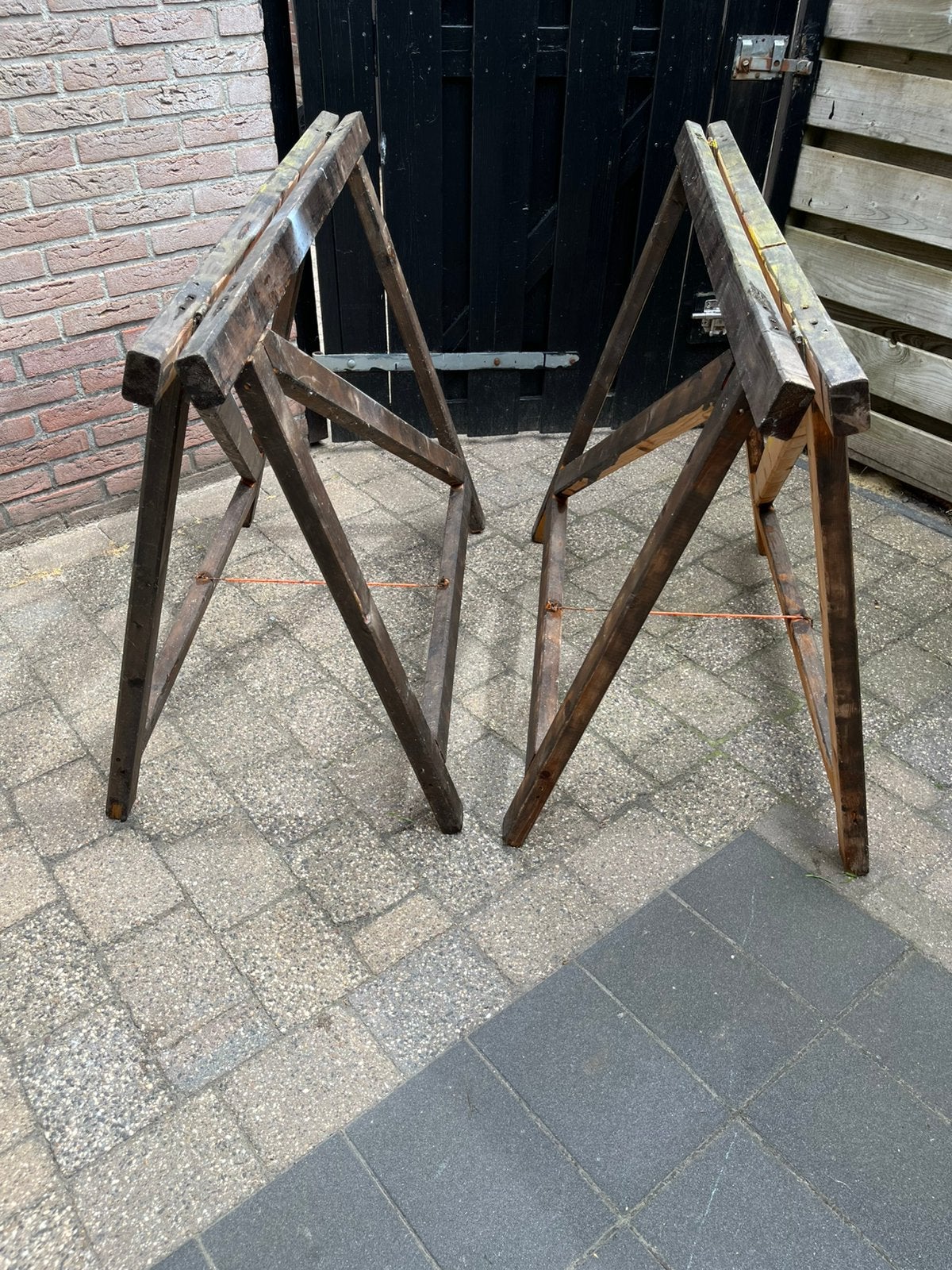 Schragen - zware uitvoering, Ophalen of Verzenden, Zo goed als nieuw, Rolsteiger of Kamersteiger, 5 meter of hoger