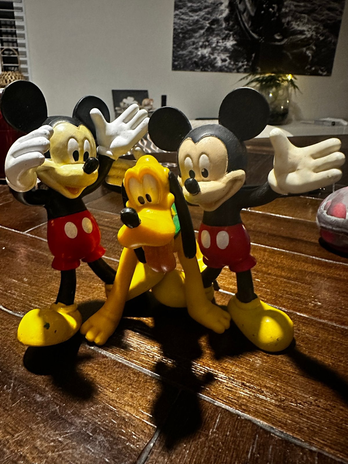 Mickey Mouse en Pluto beeldjes, Verzamelen, Ophalen of Verzenden, Mickey Mouse, Gebruikt, Beeldje of Figuurtje