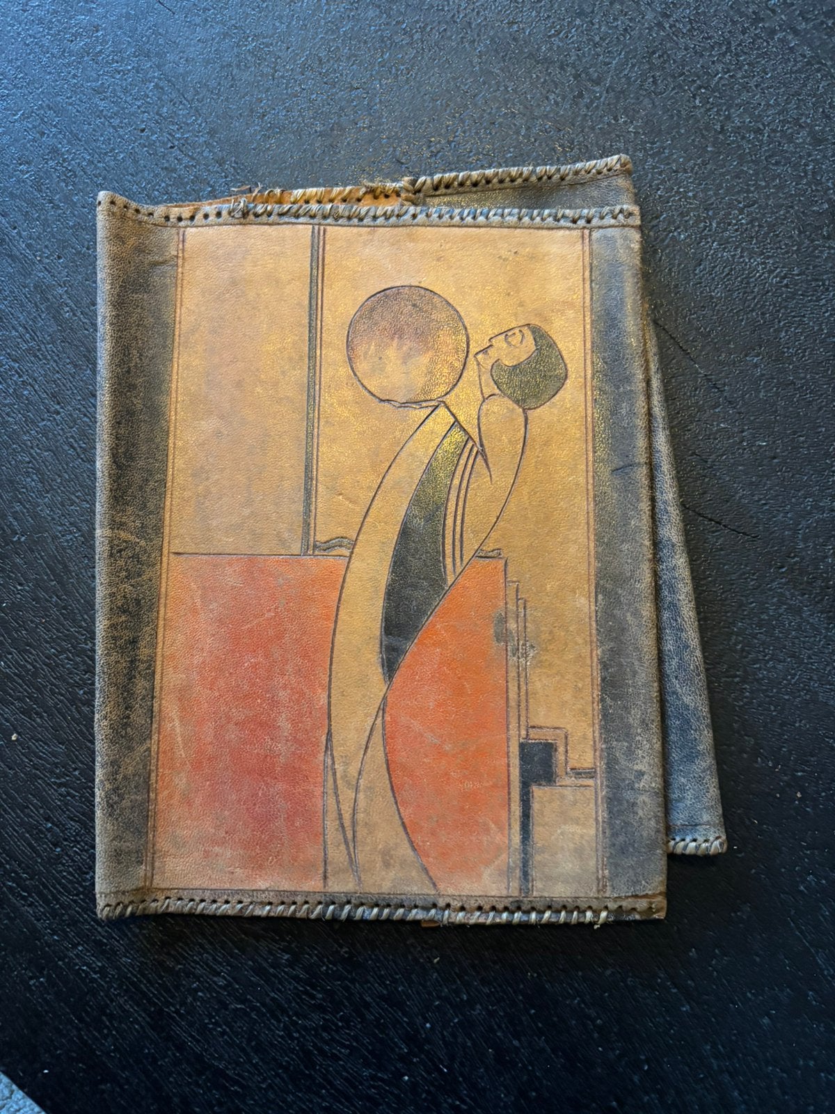 Art Deco Pieter Hofman ? Lederen leer boekomslag antiek art, Ophalen of Verzenden, Gelezen