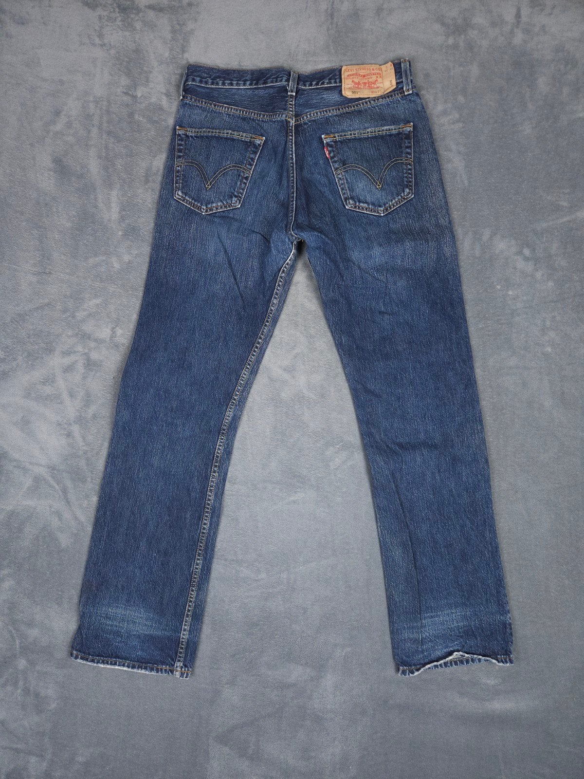 Levis 501 Broek W34 L34 Blauw Spijkerbroek Jeans Heren Strai, Levi's, Blauw, ., Ophalen of Verzenden