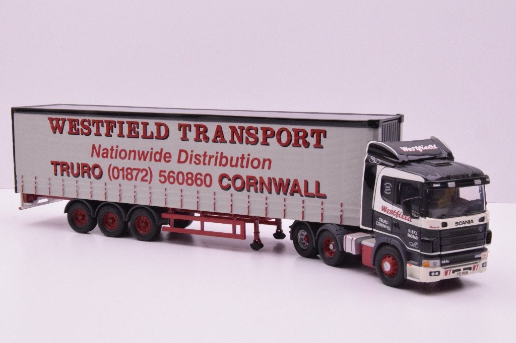 Scania 124  '' Westfield transport  '' Corgi, Ophalen of Verzenden, Zo goed als nieuw, Bus of Vrachtwagen, Corgi