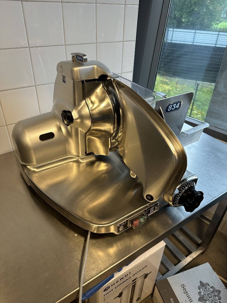 DeKo 834S vleessnijmachine, Huis en Inrichting, Ophalen, Overige typen, Zilver, Zo goed als nieuw