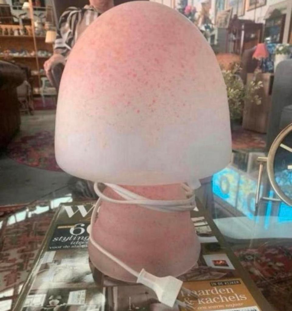 Lamp vintage mushroom tafellamp space age jaren 80., Ophalen of Verzenden, Zo goed als nieuw