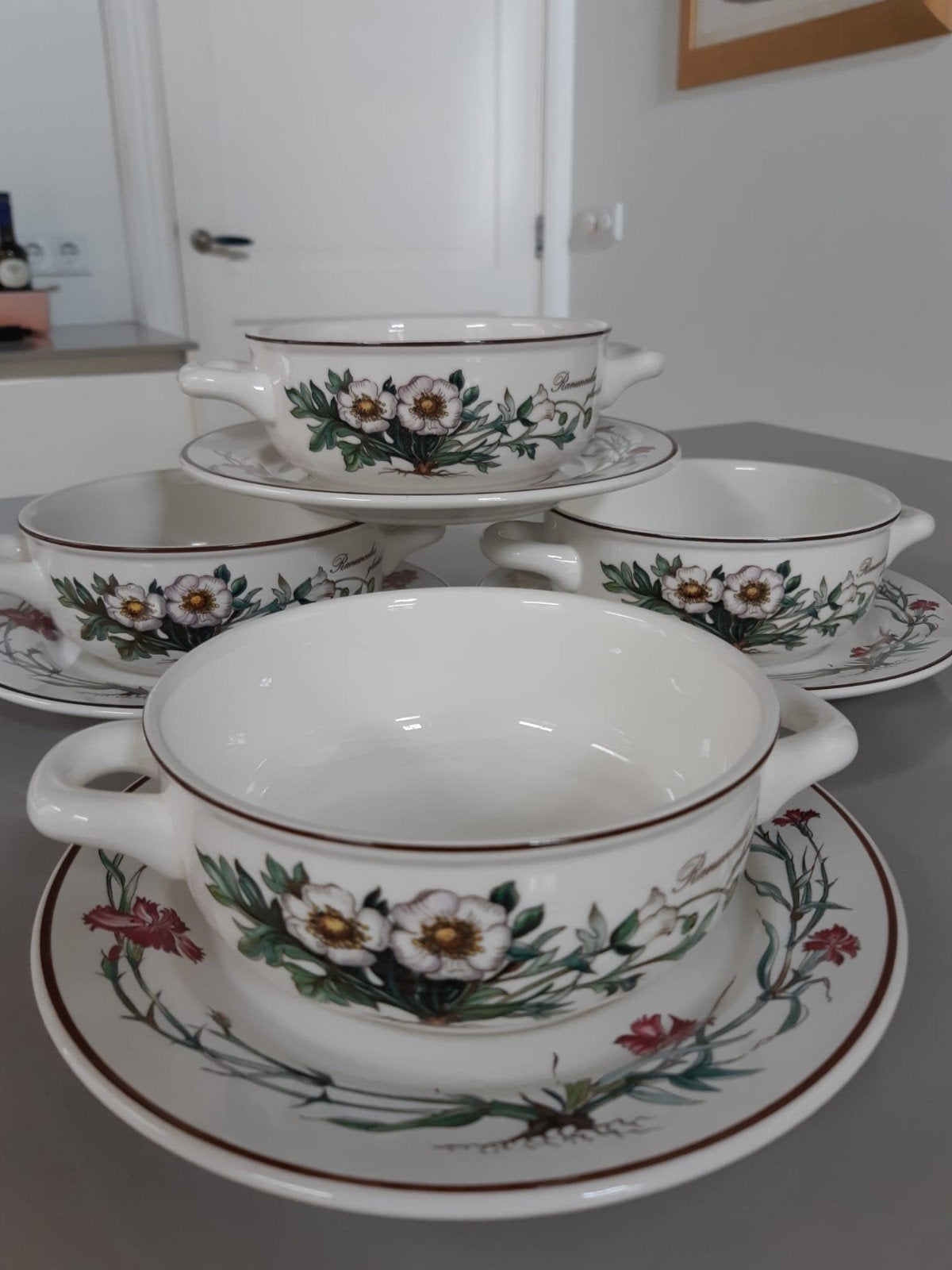 Soepkommen+Schotels Villeroy & Boch Botanica, 8 beschikbaar, Ophalen of Verzenden, Zo goed als nieuw, Kom(men), Overige stijlen