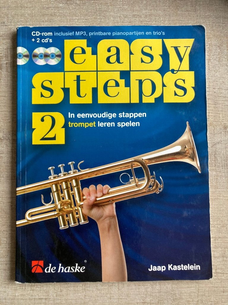 Easy Steps 2 voor trompet met 2 CD's, Gebruikt, Les of Cursus, Ophalen of Verzenden, Trompet