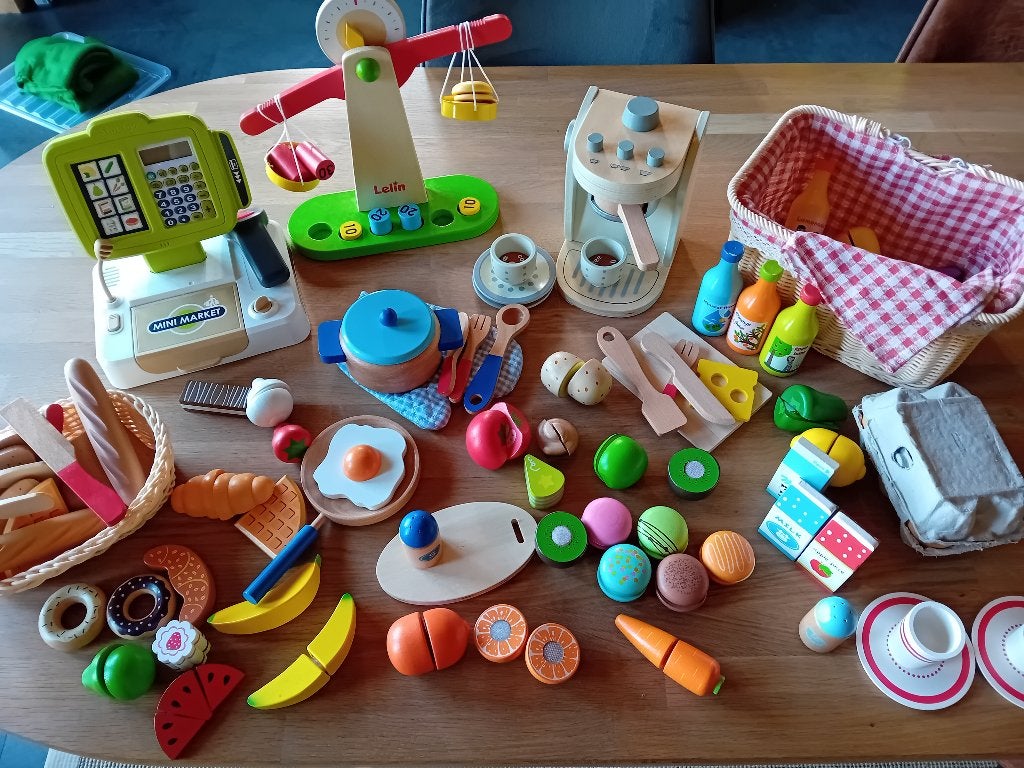 Houten speelgoed voor winkeltje, als nieuw!, Ophalen, Zo goed als nieuw, Overige typen