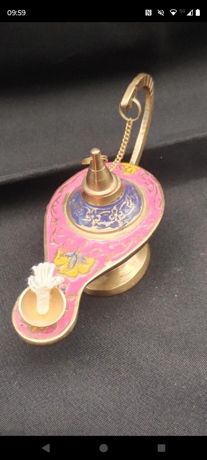 vintage Aladdin olielampje - emaille, Verzenden