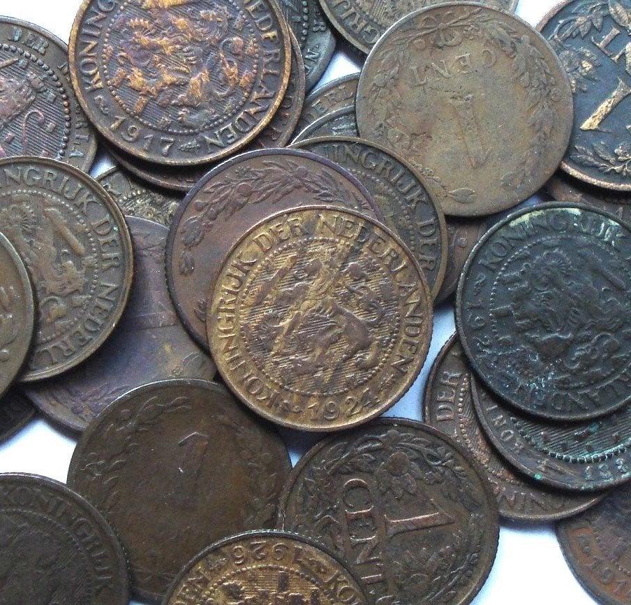 Nederland lot met 30 verschillende centen (incl. 1924), Ophalen of Verzenden, Koningin Wilhelmina, 1 cent