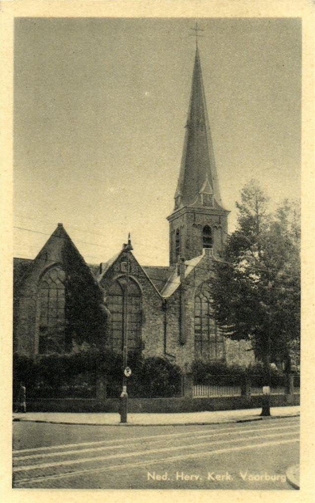 Ned. Herv. Kerk. Voorburg - ongelopen, Verzamelen, Ophalen of Verzenden, 1940 tot 1960, Ongelopen, Zuid-Holland