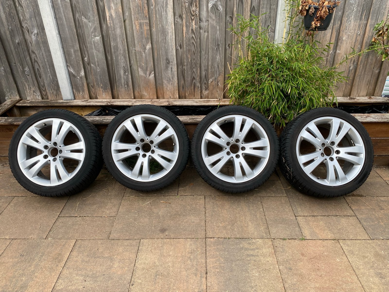 Winterbanden met velgen 225/45R17 91H, Auto-onderdelen, Banden en Velgen, Ophalen, Gebruikt, Banden en Velgen, 17 inch