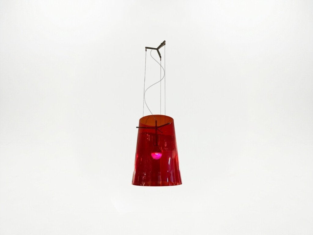 Prandina Sera S1 – Rood | Mario Mengotti, Ophalen, Design, E27 (groot), Glas