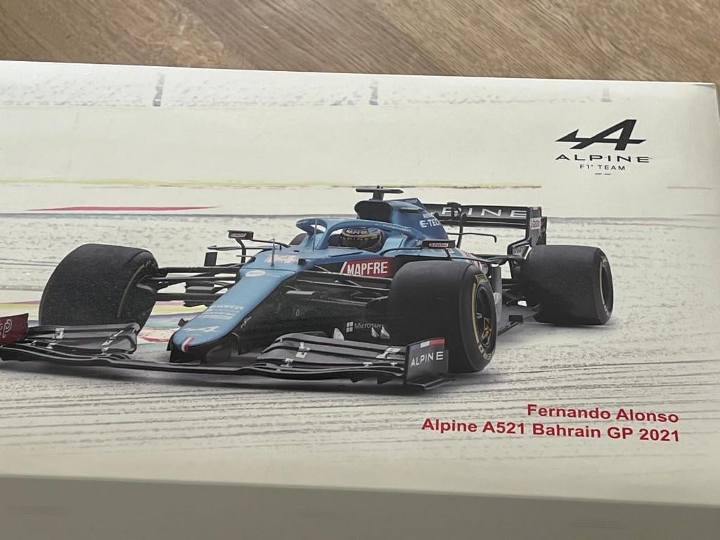 Spark 1/18 - Alpine A521 Bahrain GP 2021 - Fernando Alonso, Hobby en Vrije tijd, Ophalen of Verzenden, Nieuw, Auto, Overige merken