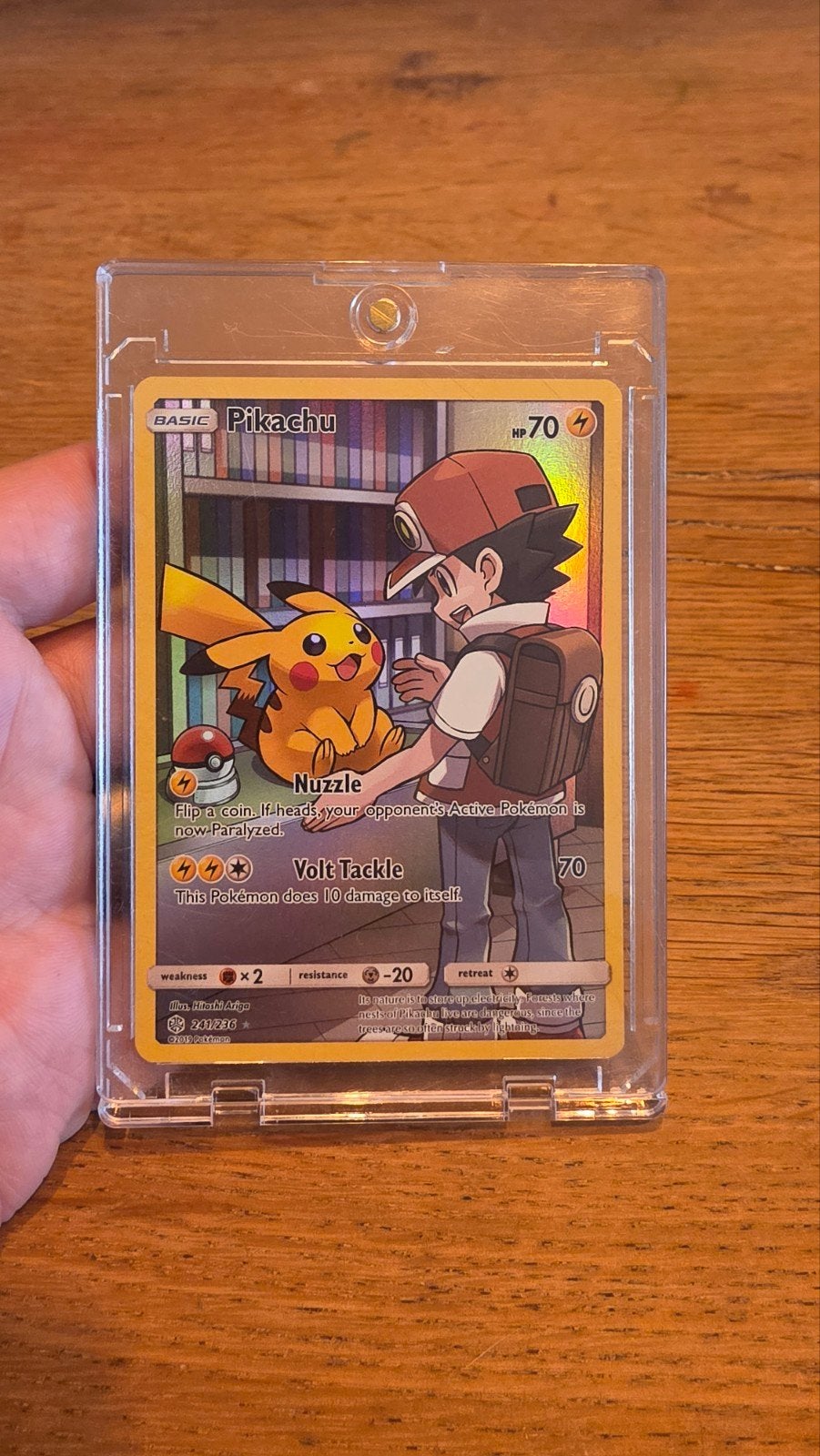 Pikachu & Red Pokémon Kaart 241/236, Ophalen of Verzenden, Zo goed als nieuw, Losse kaart
