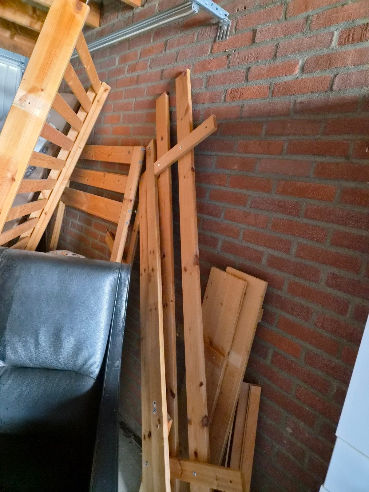Stapelbed, Frans bed elektrische,  en stoel, Ophalen, Verstelbaar, 90 cm, Bruin