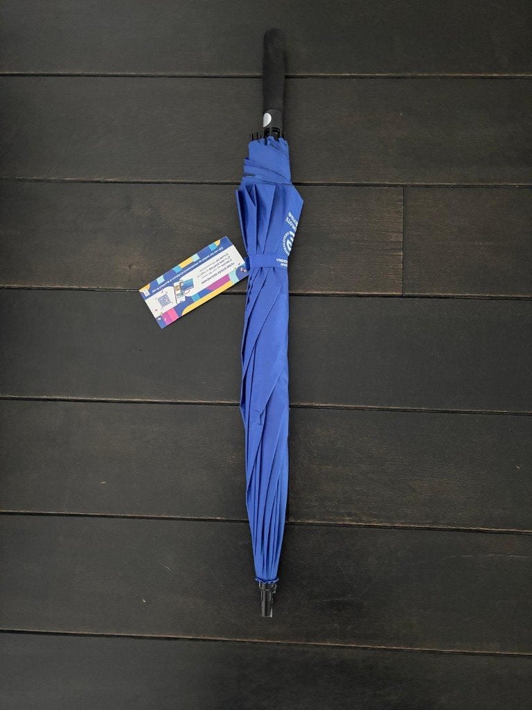 Grote paraplu met dubbele voering - Vriendenloterij -  Nieuw, Ophalen of Verzenden, Nieuw, Blauw