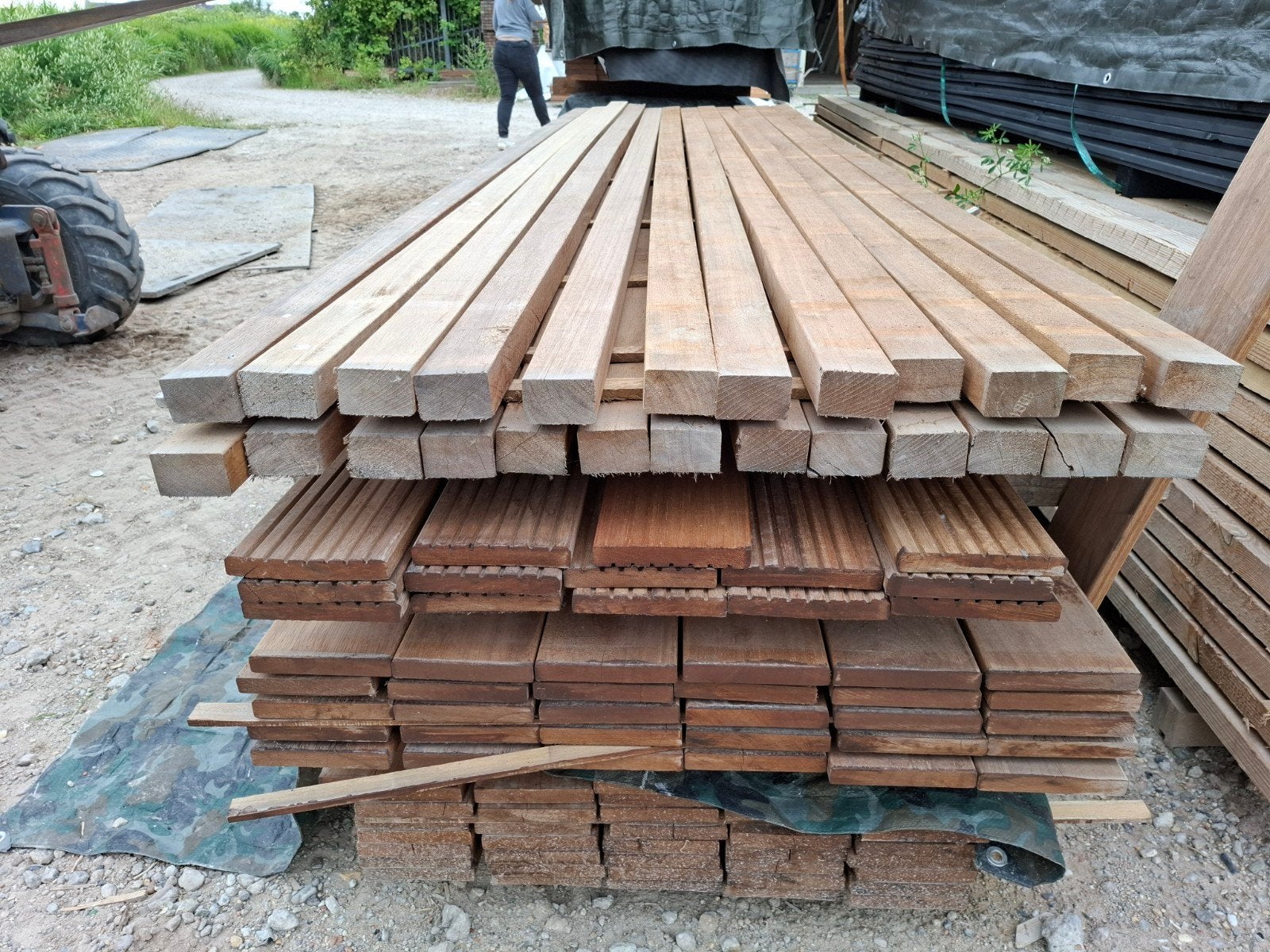 partij 36 st hardhout regels balken 310 cm bezorgen mogelijk, Ophalen, Nieuw, Hardhout, 250 cm of meer