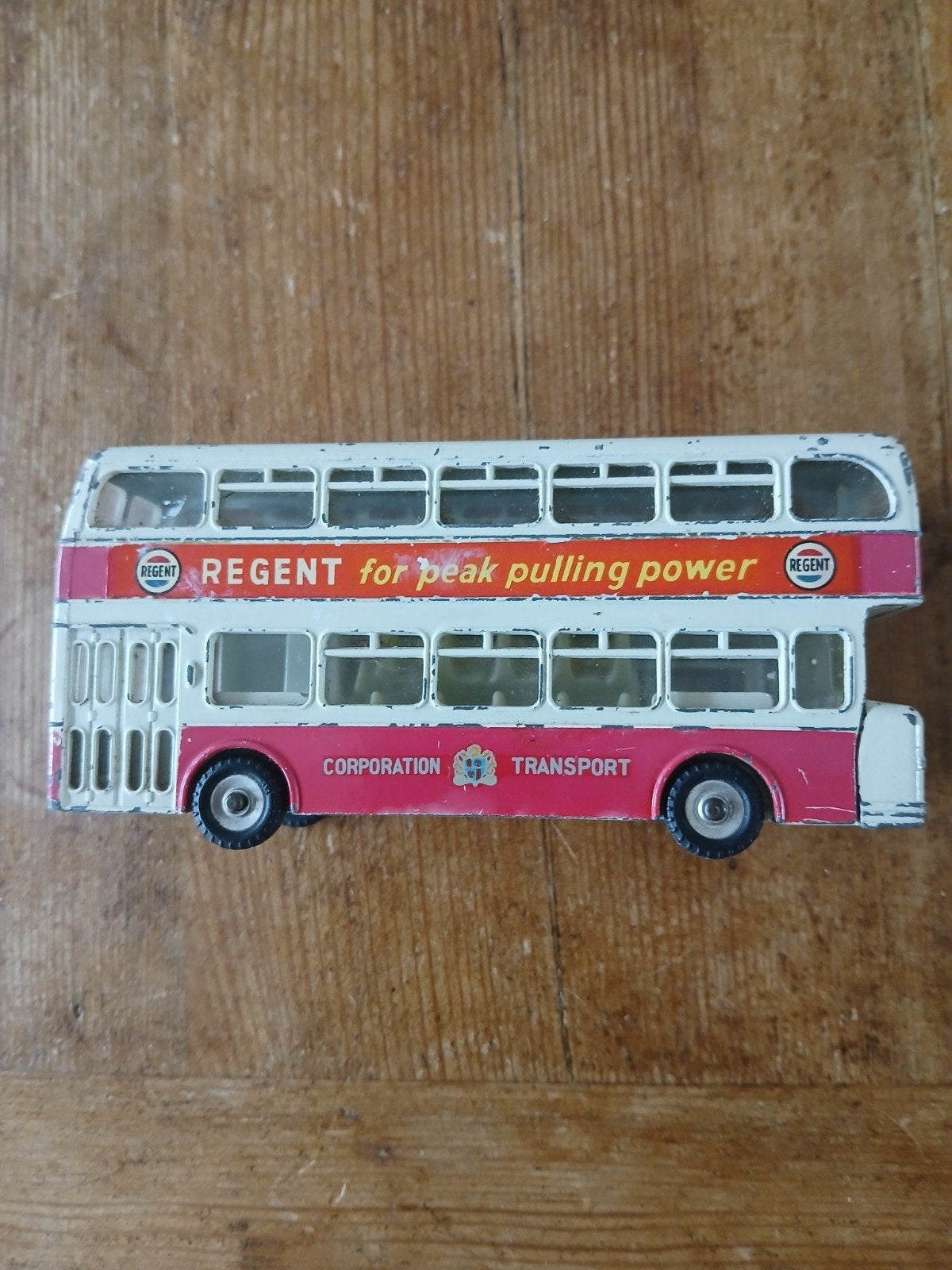 Vintage Matchbox dubbeldekker bus  dinky toys, Ophalen of Verzenden, Gebruikt