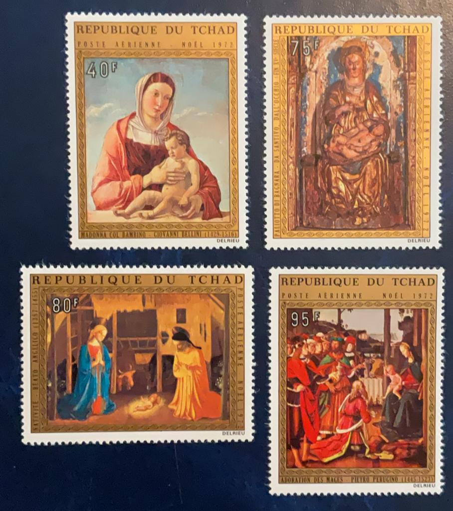 Tsjaad - schilderijten kerst 1972, Postzegels en Munten, Postzegels | Afrika, Ophalen of Verzenden, Overige landen, Postfris
