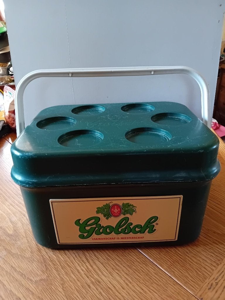 Grolsch koelbox vintage jaren '70   30x24x18cm, Ophalen of Verzenden, Gebruikt, Overige typen, Grolsch