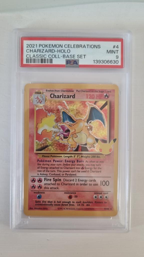 Charizard Celebrations 4 PSA9, Ophalen of Verzenden, Zo goed als nieuw