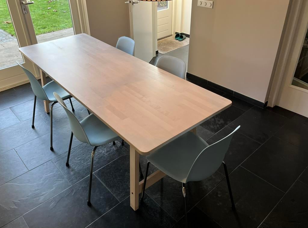 Eettafel Norraker (220 cm x 80 cm), Huis en Inrichting, Tafels | Eettafels, Zo goed als nieuw, 50 tot 100 cm, 200 cm of meer, Rechthoekig