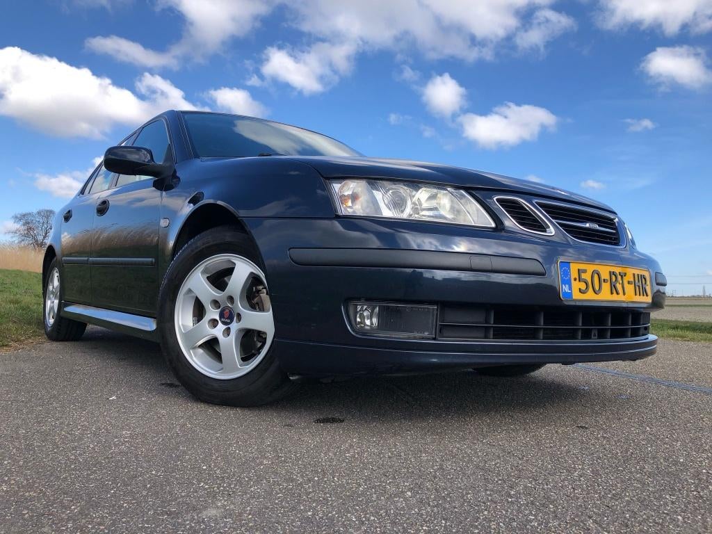 Saab 9-3 1.8 I Sport Sedan 2005 Blauw, Auto's, 4 cilinders, Blauw, 1796 cc, 122 pk