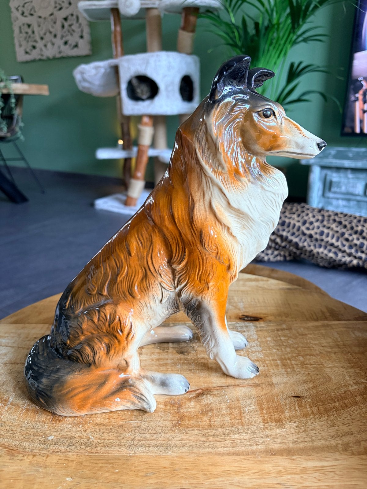 Vintage Collie beeldje van Jema Holland, Antiek en Kunst, Ophalen of Verzenden