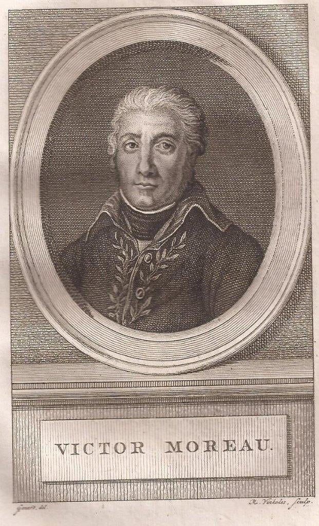 Portret Victor Moreau, Antiek en Kunst, Kunst | Etsen en Gravures, Ophalen of Verzenden