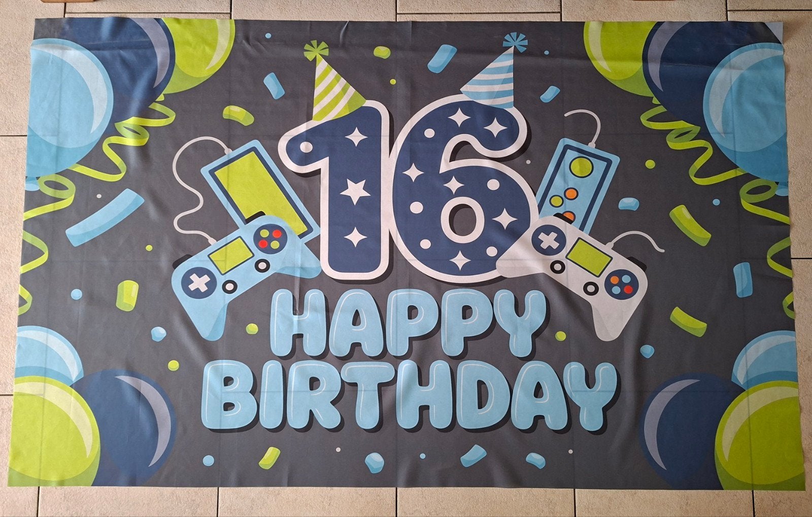 Verjaardagsversiering 16 jaar - Happy Birthday, Ophalen of Verzenden, Zo goed als nieuw, Versiering, Verjaardag