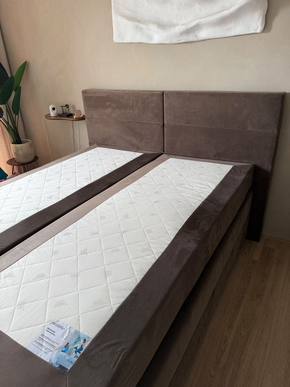 Prachtige boxspring, 1,60 x 2.00, met opbergruimte, Ophalen, Bruin, Tweepersoons, Zo goed als nieuw