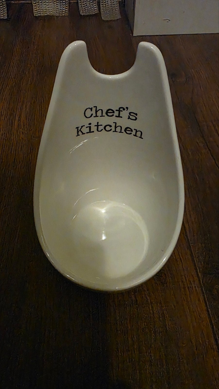 Chef's Kitchen Lepelhouder - Wit Keramiek, Overige typen, Ophalen of Verzenden, Zo goed als nieuw, Steen/keramiek