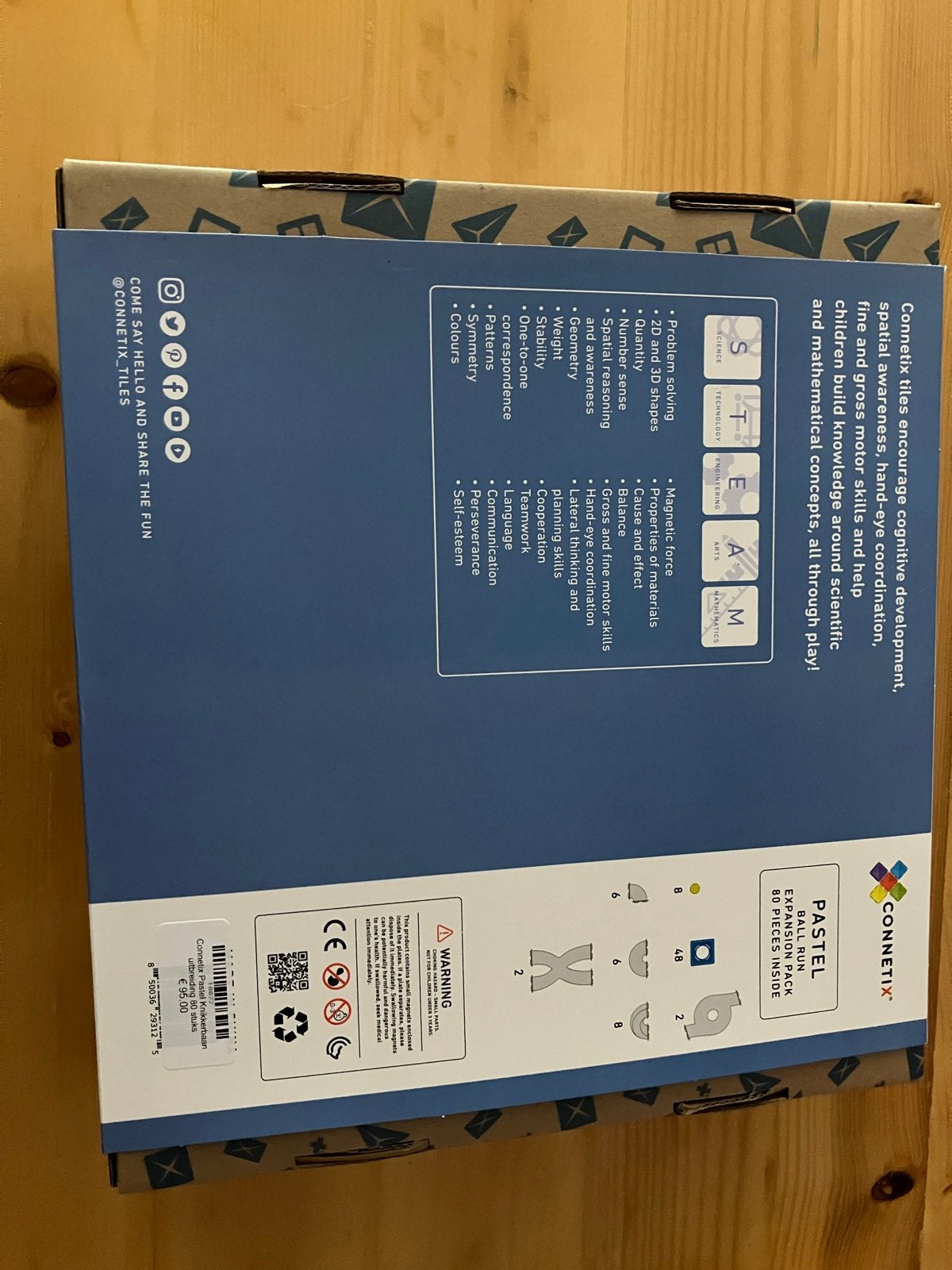 Connetix Tiles Pastel Ball Run Expansion Pack 80 stuks, Ophalen of Verzenden, Nieuw, Overige merken
