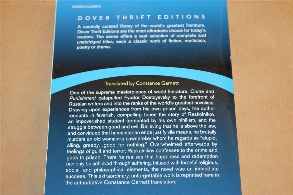 Crime and Punishment — Dostojevski, Dover Thrift Editions, Ophalen of Verzenden, Zo goed als nieuw