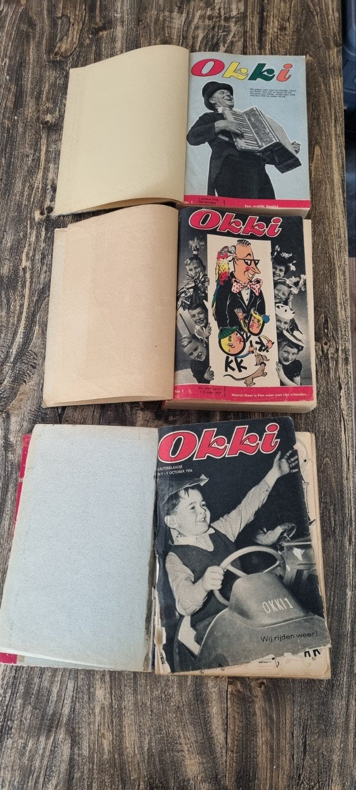Vintage Okki Tijdschriften - Jaren '50 Gebonden Bundels, Ophalen of Verzenden