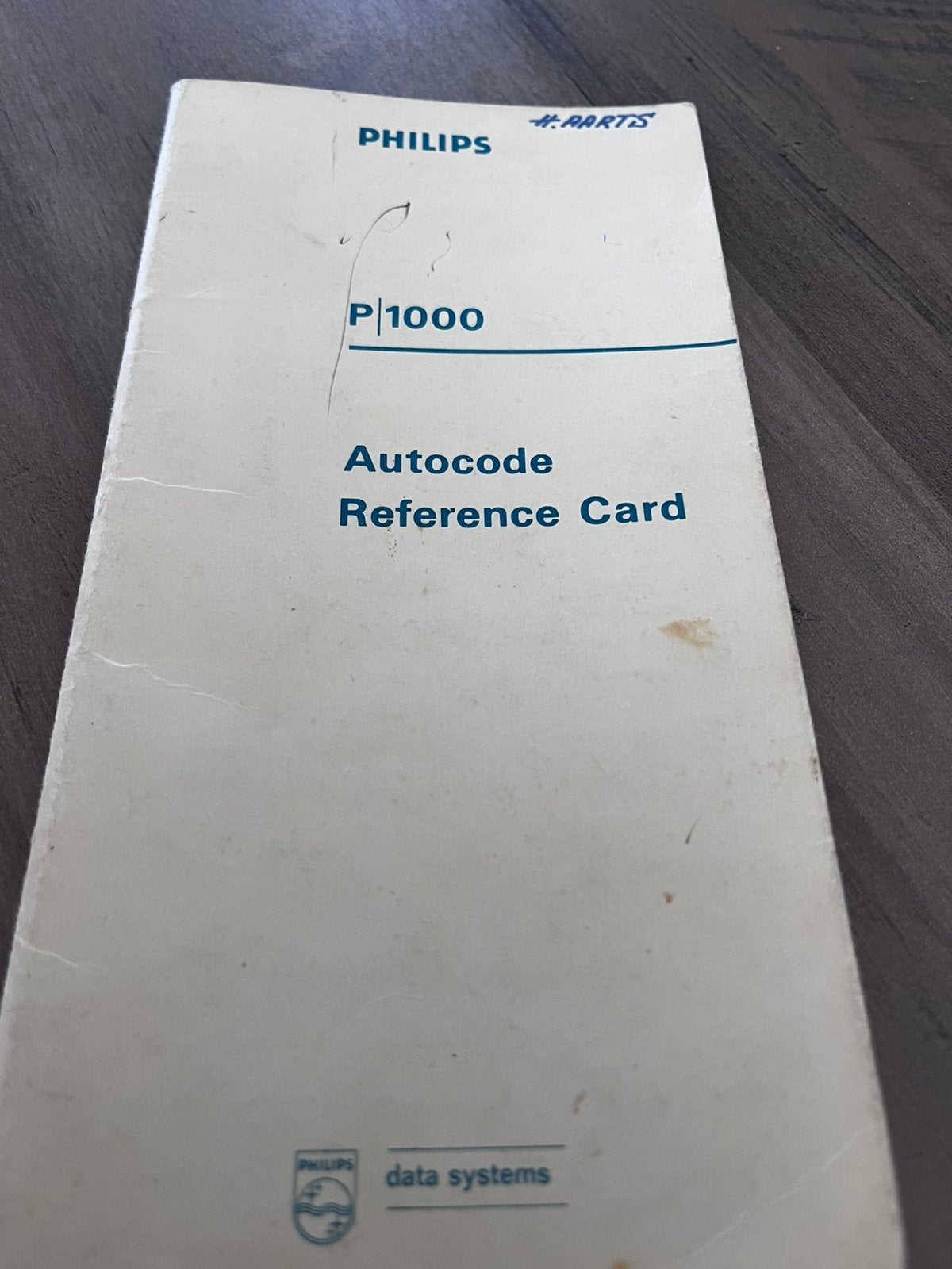 Unieke, oorspronkelijke Autocode Reference Card, 1970, Computers en Software, Ophalen of Verzenden, Gebruikt