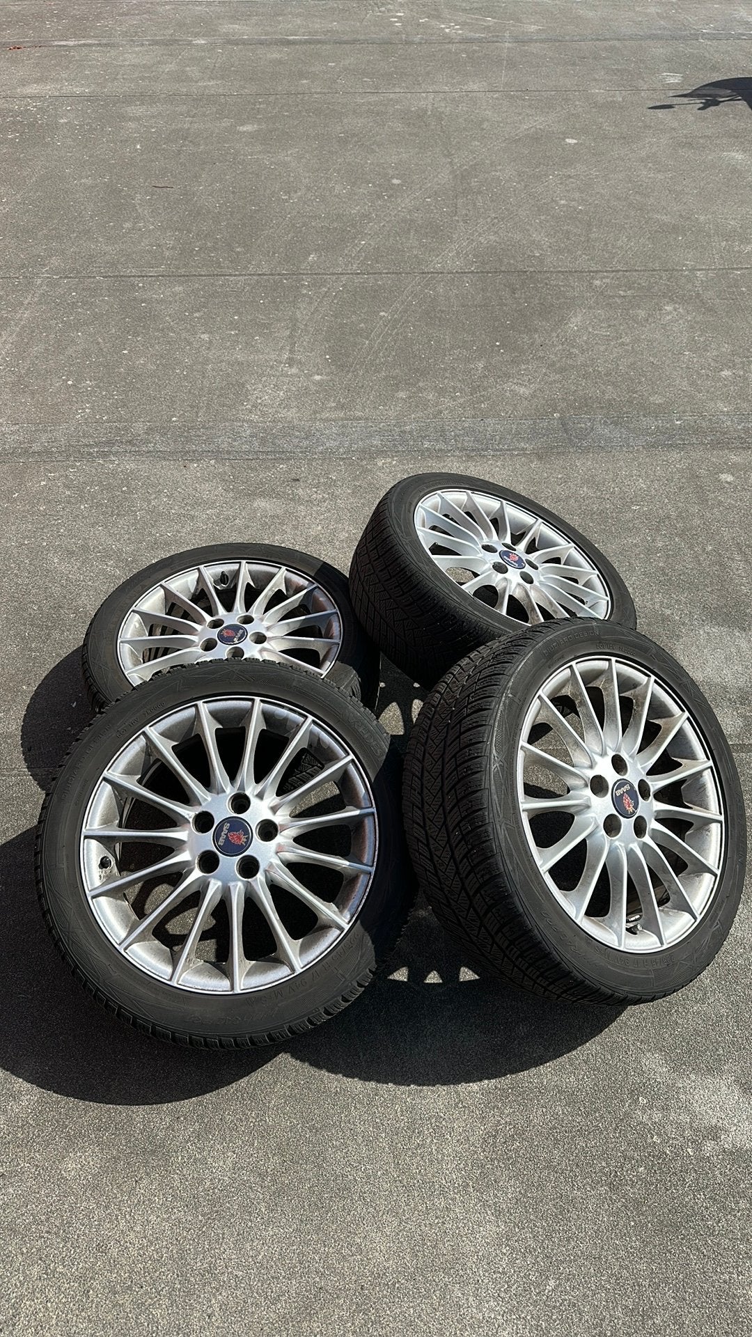 Saab 9-3 alu 66 15 spoke, Auto-onderdelen, Banden en Velgen, Ophalen, Gebruikt, 17 inch, All Season