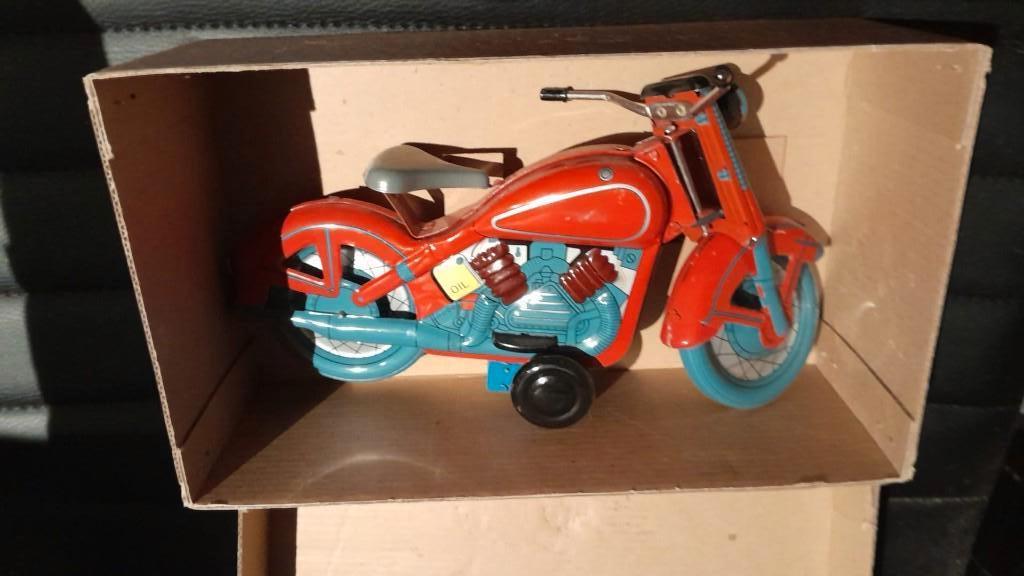 blikken opwind moter frictie harley davidson in doos, Antiek en Kunst, Antiek | Speelgoed, Ophalen of Verzenden