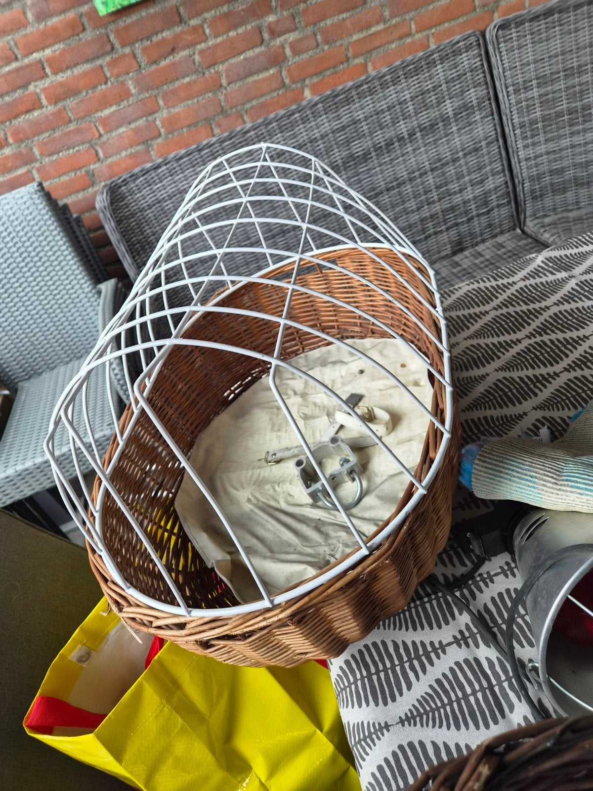 honden fietsmand voorop, Ophalen, Gebruikt, Fietsmand