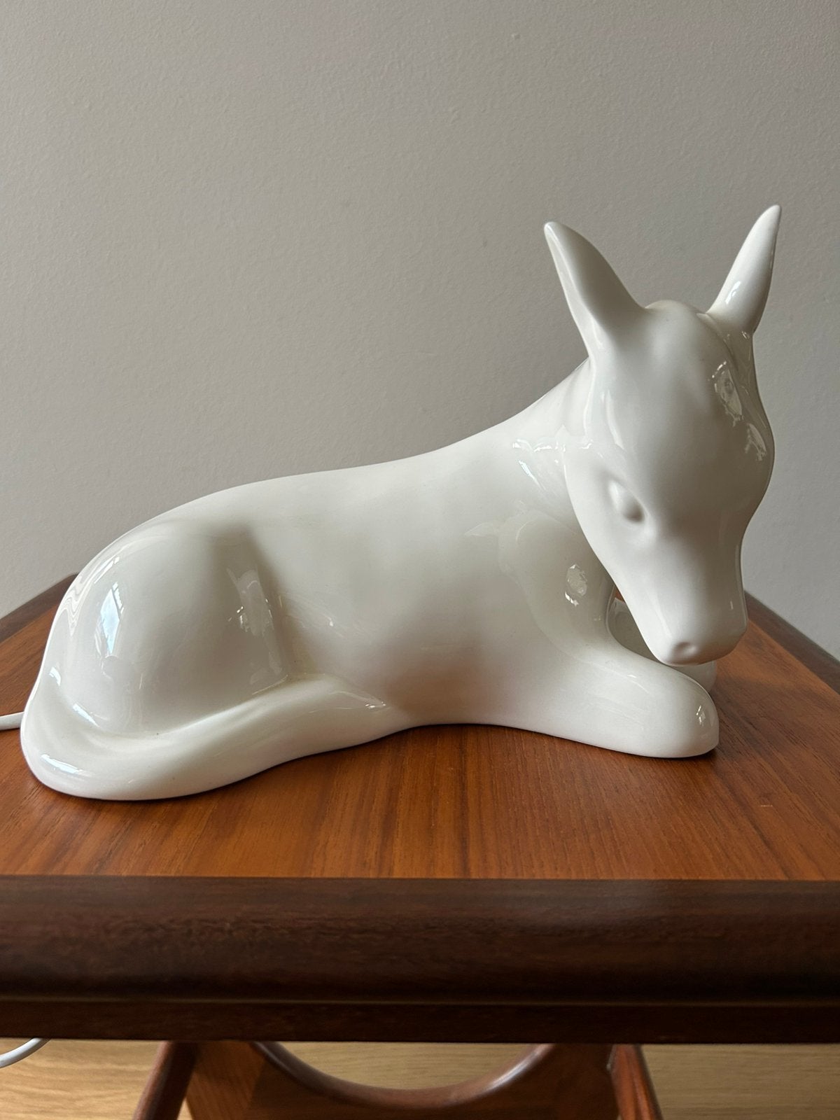 Porseleinen kinderkamer lamp | Paardenlamp Pony, Ophalen of Verzenden, Zo goed als nieuw, Kinderlamp, Handgemaakt