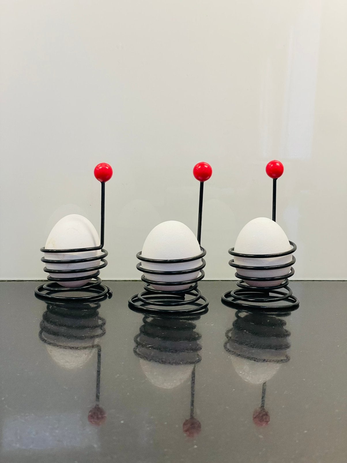1980’s Atomic Eggboy set Eierdopjes, Overige materialen, Overige typen, Ophalen of Verzenden, Zo goed als nieuw