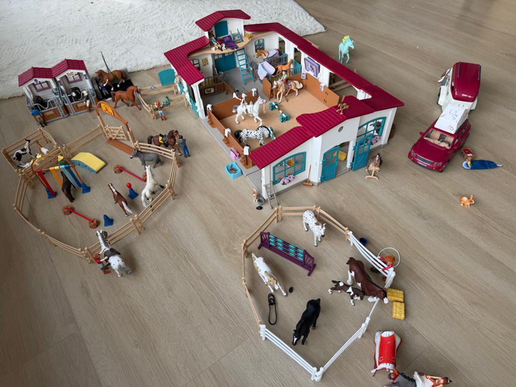 Grote Schleich Horse Club verzameling oa manege en rijhal, Kinderen en Baby's, Speelgoed | Overig, Ophalen of Verzenden, Zo goed als nieuw
