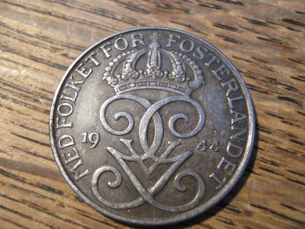 Oorlogsmunt WW2 Zweden 5 Ore 1944 #2, Ophalen of Verzenden, Overige landen, Losse munt