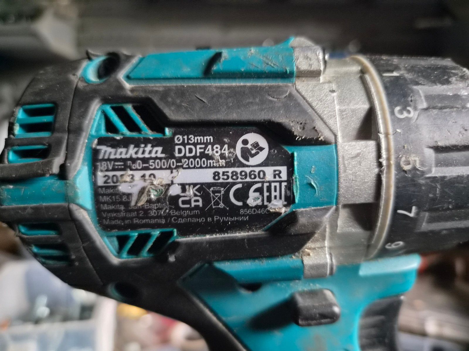 makita boormachine  ddf484, Ophalen, Gebruikt, Boormachine, Variabele snelheid