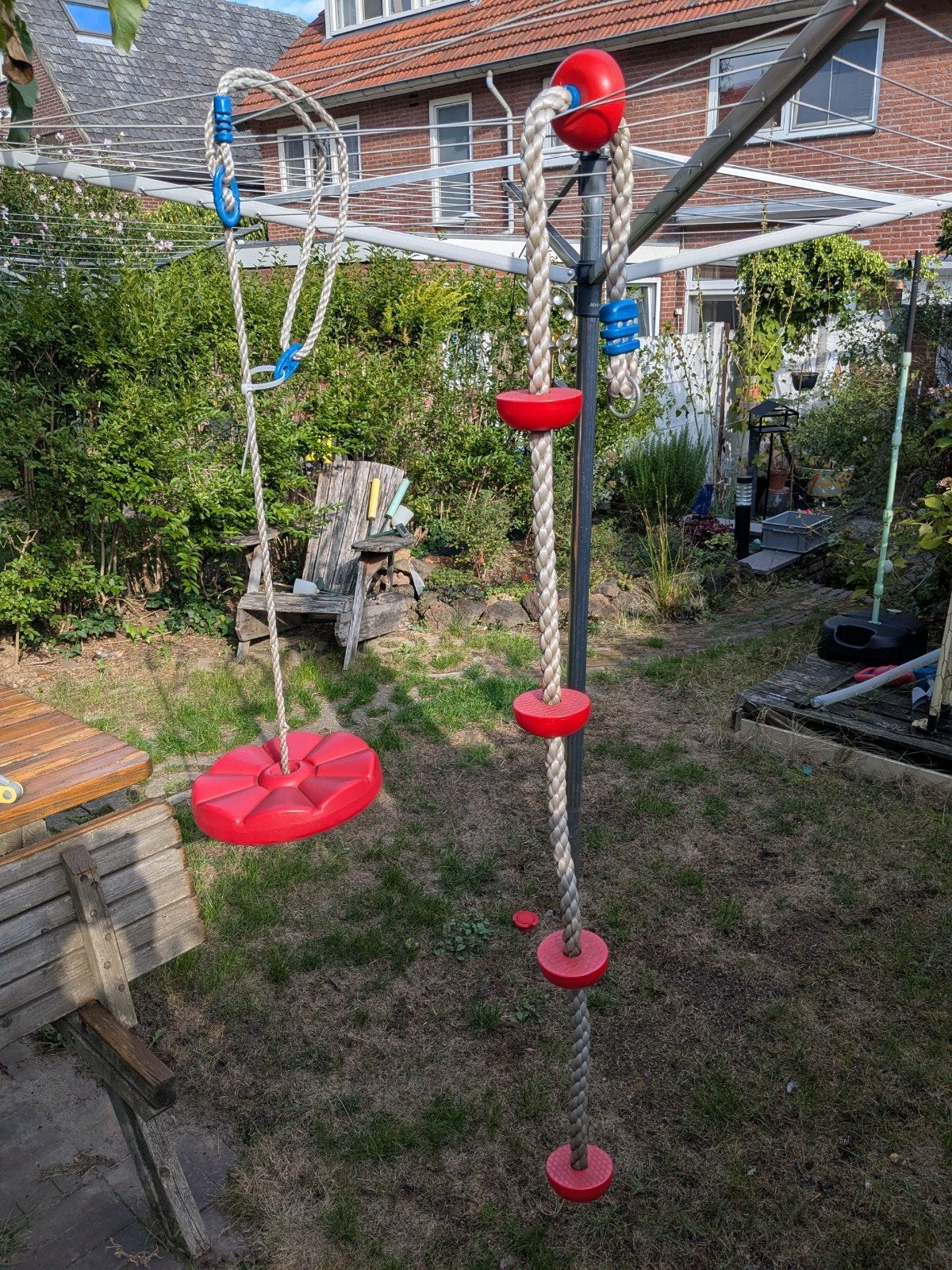 gratis afhalen, klimtouw en schommel, Kinderen en Baby's, Speelgoed | Buiten | Speeltoestellen, Ophalen, Gebruikt, Schommel