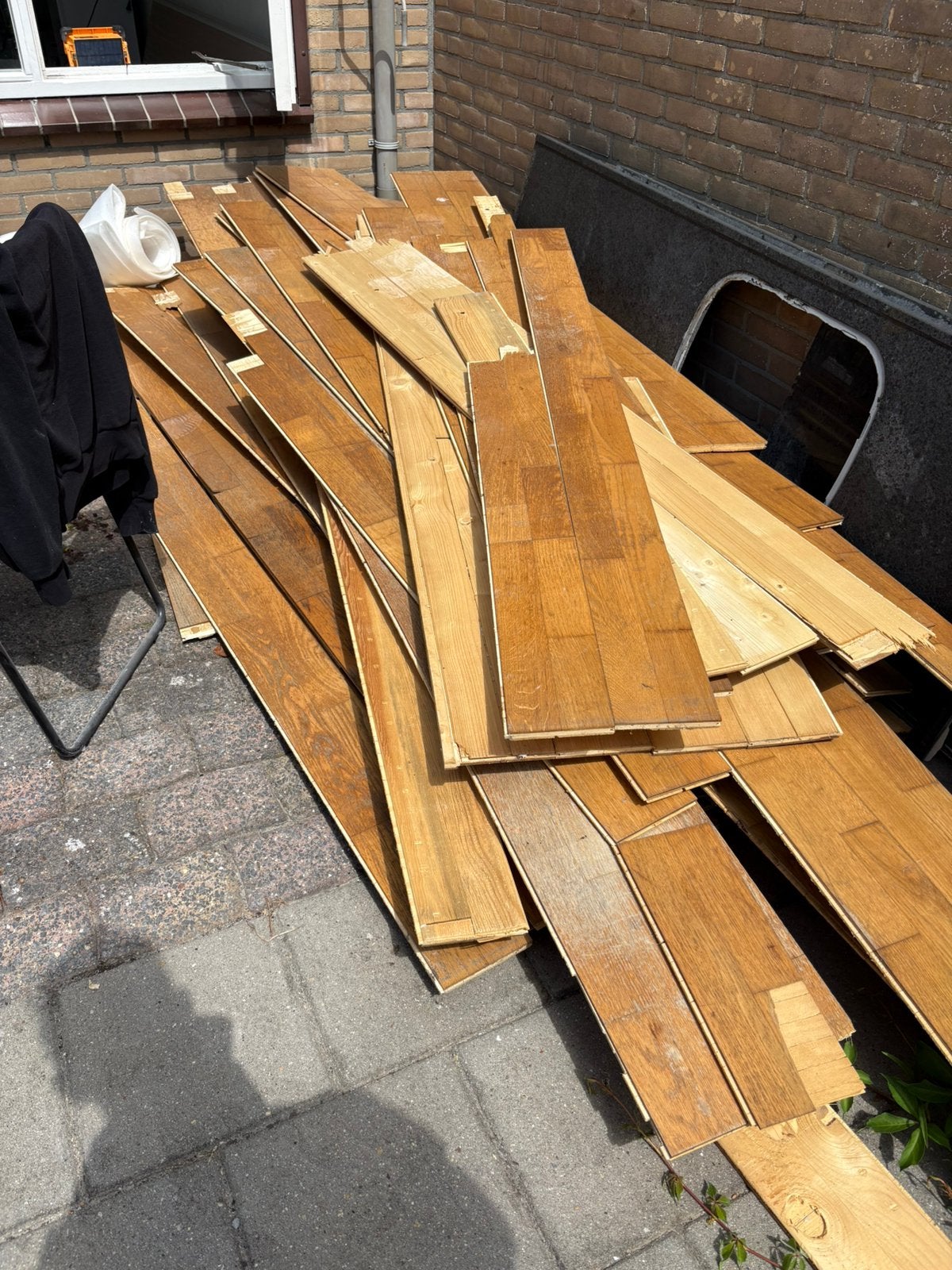 Stookhout, parketvloer, Ophalen, Zo goed als nieuw, Minder dan 180 cm, Palen