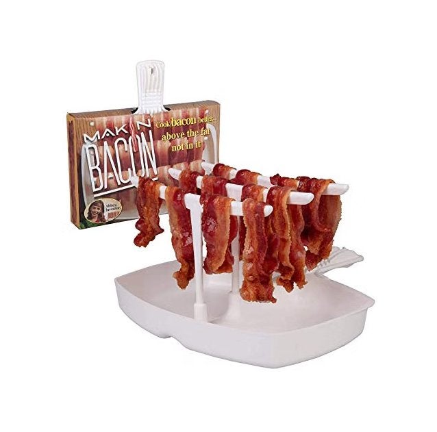 Originele Makin' Bacon Magnetron Spek Bereider, Kunststof, Ophalen of Verzenden, Wit, Overige merken