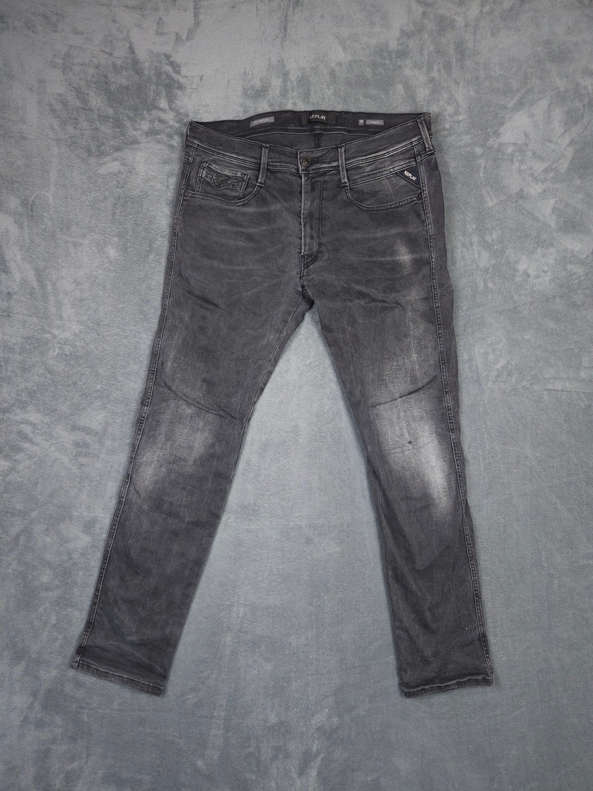 Replay Anbass Hyperflex W36 L32 Grijs Jeans Broek

Staat: Sl, W36 - W38 (confectie 52/54), ., Ophalen of Verzenden, Zo goed als nieuw