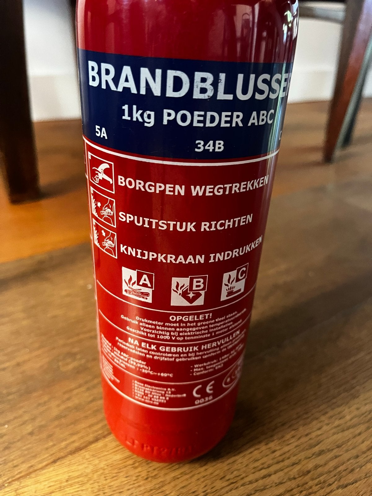 Brandblusser 1kg poeder ABC, Ophalen, Gebruikt, Brandblusser