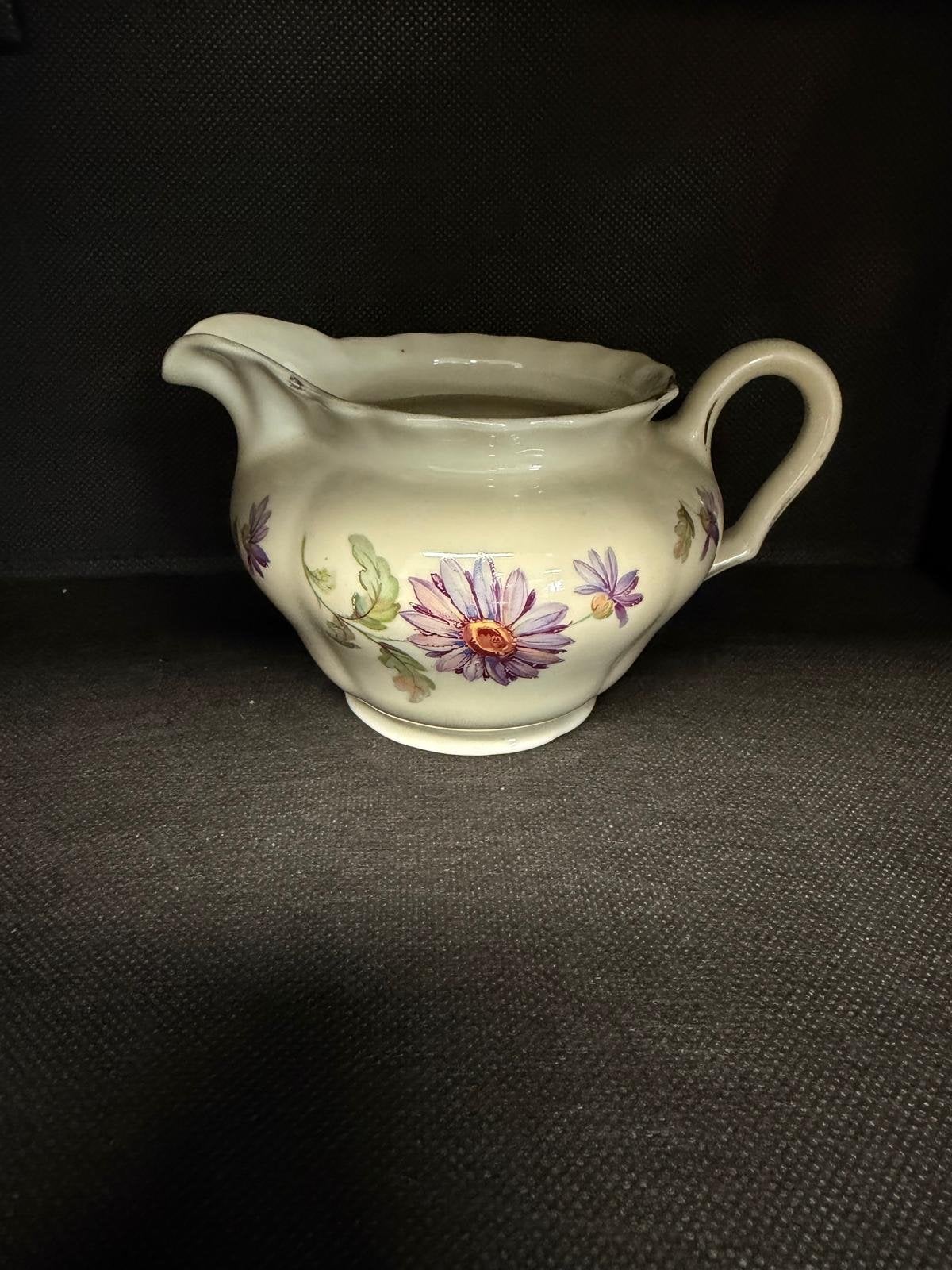 Antieke Crème Melkkan met Bloemmotief, Antiek en Kunst, Ophalen