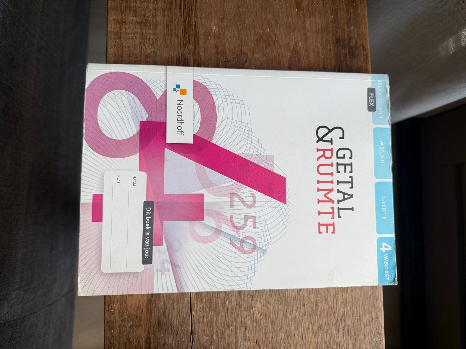 Noordhoff Getal & Ruimte 4 VMBO-KGT deel 1 12e editie, Boeken, Ophalen of Verzenden, Gelezen, VMBO, Overige vakken